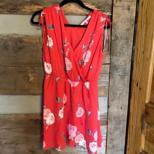 Beautiful coral colored sleeveless dress